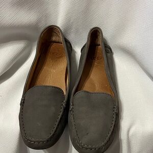 UGG Charcoal Leather Slip-On Shoes